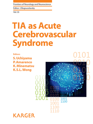 Cover image: TIA as Acute Cerebrovascular Syndrome 1st edition 9783318024586