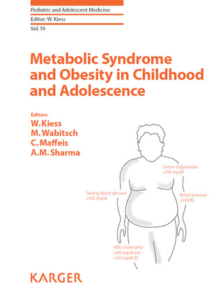Cover image: Metabolic Syndrome and Obesity in Childhood and Adolescence 1st edition 9783318027983