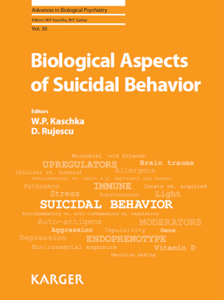 Cover image: Biological Aspects of Suicidal Behavior 1st edition 9783318055832