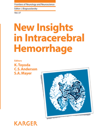 Titelbild: New Insights in Intracerebral Hemorrhage 9783318055962