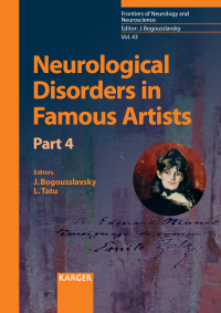 صورة الغلاف: Neurological Disorders in Famous Artists - Part 4 9783318063936