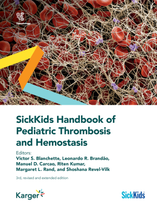 Cover image: SickKids Handbook of Pediatric Thrombosis and Hemostasis 3rd edition 9783318072730