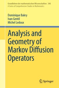 Cover image: Analysis and Geometry of Markov Diffusion Operators 9783319002262