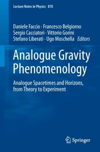 Omslagafbeelding: Analogue Gravity Phenomenology 9783319002651