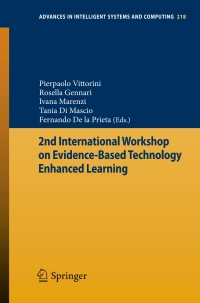 Immagine di copertina: 2nd International Workshop on Evidence-based Technology Enhanced Learning 9783319005539