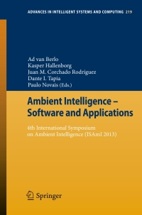 Cover image: Ambient Intelligence - Software and Applications 9783319005652