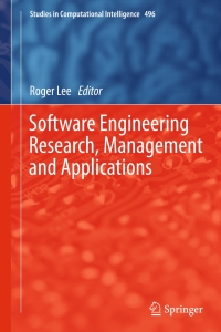 Cover image: Software Engineering Research, Management and Applications 9783319009476