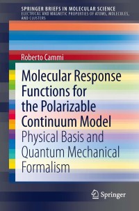 Omslagafbeelding: Molecular Response Functions for the Polarizable Continuum Model 9783319009865