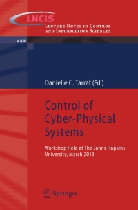 Cover image: Control of Cyber-Physical Systems 9783319011585