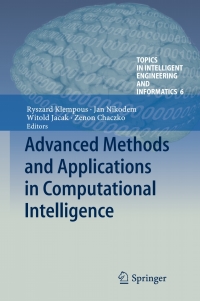 Titelbild: Advanced Methods and Applications in Computational Intelligence 9783319014357