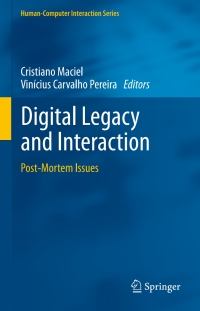 Cover image: Digital Legacy and Interaction 9783319016306