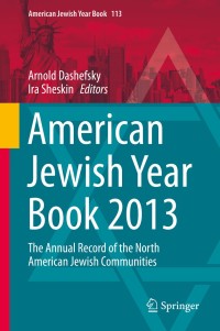 Titelbild: American Jewish Year Book 2013 9783319016573