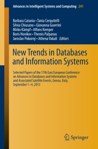 Cover image: New Trends in Databases and Information Systems 9783319018621
