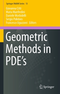 Imagen de portada: Geometric Methods in PDE’s 9783319026657