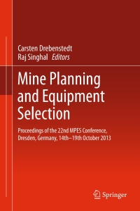 Cover image: Mine Planning and Equipment Selection 9783319026770