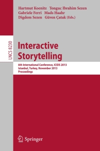 表紙画像: Interactive Storytelling 9783319027555