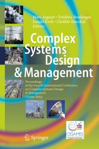 Cover image: Complex Systems Design & Management 9783319028118