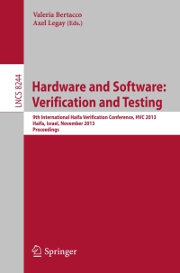 Cover image: Hardware and Software: Verification and Testing 9783319030760