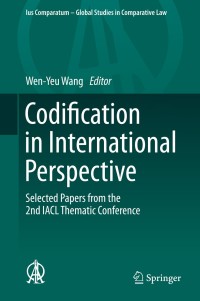 Titelbild: Codification in International Perspective 9783319034546