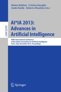 Cover image: AI*IA 2013: Advances in Artificial Intelligence 9783319035239
