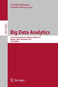 Cover image: Big Data Analytics 9783319036885