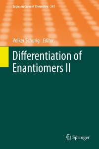Cover image: Differentiation of Enantiomers II 9783319037158