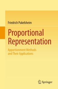 Cover image: Proportional Representation 9783319038551