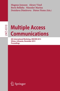 Titelbild: Multiple Access Communications 9783319038704