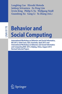 Cover image: Behavior and Social Computing 9783319040479