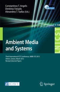 Cover image: Ambient Media and Systems 9783319041018