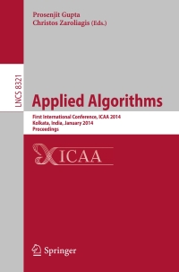 Imagen de portada: Applied Algorithms 9783319041254