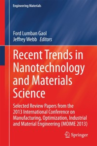 Cover image: Recent Trends in Nanotechnology and Materials Science 9783319045153