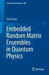 Imagen de portada: Embedded Random Matrix Ensembles in Quantum Physics 9783319045665