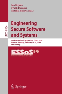 表紙画像: Engineering Secure Software and Systems 9783319048963