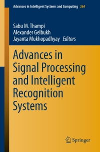 Cover image: Advances in Signal Processing and Intelligent Recognition Systems 9783319049595