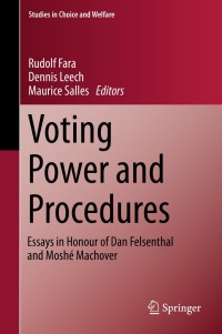 Cover image: Voting Power and Procedures 9783319051574