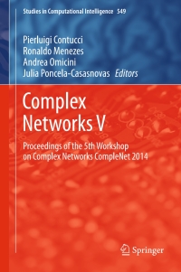 صورة الغلاف: Complex Networks V 9783319054001
