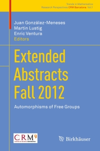 Imagen de portada: Extended Abstracts Fall 2012 9783319054872