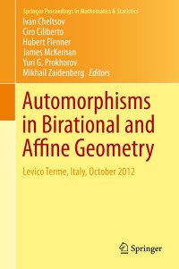 Imagen de portada: Automorphisms in Birational and Affine Geometry 9783319056807