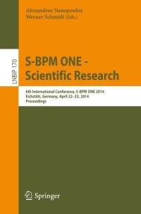 Imagen de portada: S-BPM ONE -- Scientific Research 9783319060644