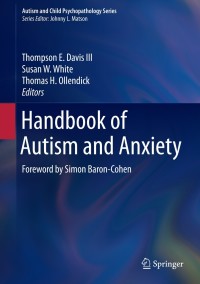 Cover image: Handbook of Autism and Anxiety 9783319067957