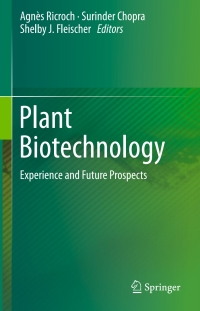 Cover image: Plant Biotechnology 9783319068916
