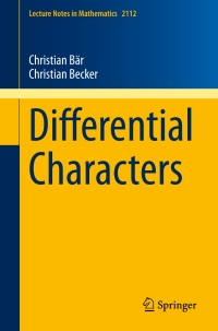 صورة الغلاف: Differential Characters 9783319070339