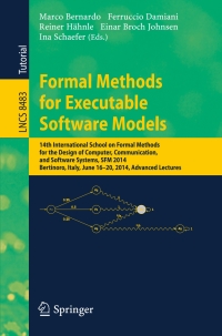 Immagine di copertina: Formal Methods for Executable Software Models 9783319073163