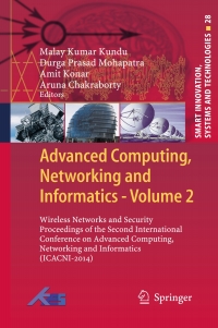 Cover image: Advanced Computing, Networking and Informatics- Volume 2 9783319073491