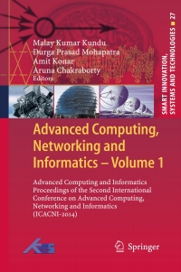 Titelbild: Advanced Computing, Networking and Informatics- Volume 1 9783319073521
