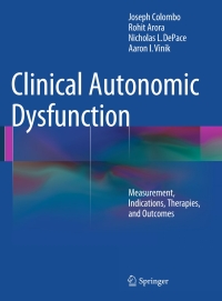 Cover image: Clinical Autonomic Dysfunction 9783319073705