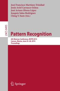 Cover image: Pattern Recognition 9783319074900