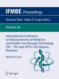 Cover image: International Conference on Advancements of Medicine and Health Care through Technology; 5th – 7th June 2014, Cluj-Napoca, Romania 9783319076522