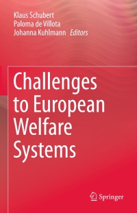 Cover image: Challenges to European Welfare Systems 9783319076799